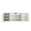 Contemporary white sideboard with acrylic handles