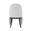 Classy neutral dining chair with simple curved silhouette