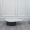 Marble top and metal base organic coffee table