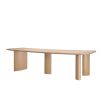 Striking silhouette dining table in natural oak finish