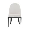 Classy neutral dining chair with simple curved silhouette