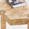 Contemporary shaped mappa wood desk with drawer