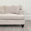 romantic luxury designer sofa in neutral velvety upholstery
