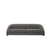 A luxurious modern Cambon Black sofa with sloped arms