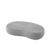 Elegant grey concrete coffee table with organic curved shape