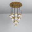 Stunning chandelier with glamorous brass accents 
