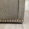 Ultra cosy grey linen sofa with two scatter cushions