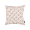 Feathery embroidered cushion with a contemporary stripe backing