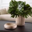 Chic travertine and marble dish accessory