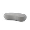 Elegant grey concrete coffee table with organic curved shape