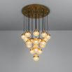 Stunning chandelier with glamorous brass accents 