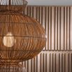 Large rounded rattan chandelier