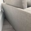 Ultra cosy grey linen sofa with two scatter cushions