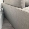 Ultra cosy grey linen sofa with two scatter cushions