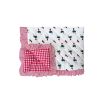adorable ruffled raspberry patterned quilt and pillow for kids