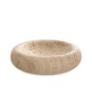 Chic travertine and marble dish accessory