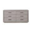 six-drawer washed wood chest of drawers