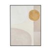 Neutral canvas with black frame and yellow elements