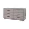 six-drawer washed wood chest of drawers