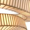 Radiant glow double halo style chandelier with brass details