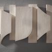 Set of three sculptural wall art plaques