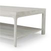 Wooden rectangular coffee table with lower shelf
