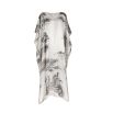 Silk ivory kaftan with traditional art motifs