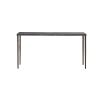 Textured hammered metal console table in dark finish