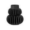 a glamorous small black stoneware vase