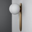 wall sconce with beautiful brushed brass finish and a stylish detailed frosted glass shade 