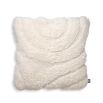 delightfully fluffy wool cushion in ivory
