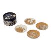 Coastal themed gold coasters set of 4
