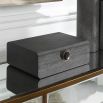 A sophisticated shagreen box by Uttermost with a beautiful black enamel closure