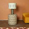 A gorgeous green African-inspired, patterned lampshade by Eva Sonaike