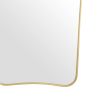 Glamorous brass edge rectangular mirror
