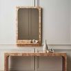 Elegant mappa wood mirror with shelf detail