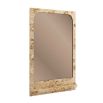 Elegant mappa wood mirror with shelf detail