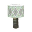 A gorgeous green African-inspired, patterned lampshade by Eva Sonaike