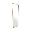 Glamorous brass edge rectangular mirror