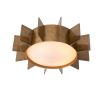 Sun shaped brass flush mount ceiling light