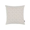 Feathery embroidered cushion with a contemporary stripe backing