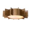 Sun shaped brass flush mount ceiling light