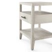 One drawer bedside table in white washed finish and two shelves