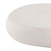 Organic shaped stone coffee table for indoor and outdoor living spaces