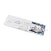 Silk ivory eye mask with traditional art style pattern