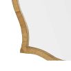 Ornate curved mirror with rattan wrapped frame