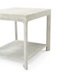 Square wooden ivory side table