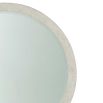 Washed wood frame round wall mirror 
