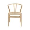 Scandi-inspired dining chair with rattan seat