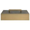 A glamorous brass box by Uttermost with a grey faux shagreen finish 
